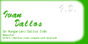 ivan dallos business card